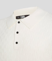 KL MONOGRAM KNITTED POLO SHIRT