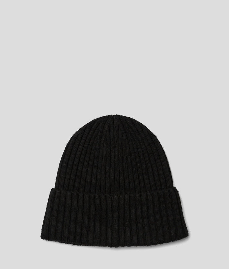 LOGO RIBBED BEANIE