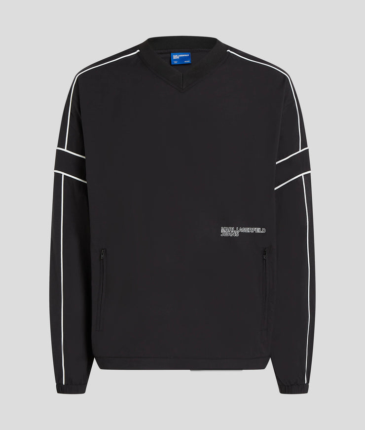 PIPING V-NECK SWEATSHIRT
