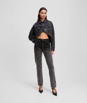 OMBRÉ HIGH-RISE STRAIGHT JEANS