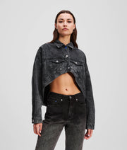 OVERSIZED CROPPED DENIM JACKET