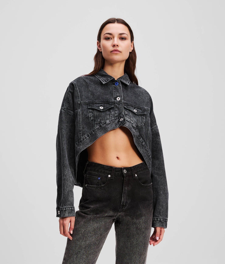 OVERSIZED CROPPED DENIM JACKET