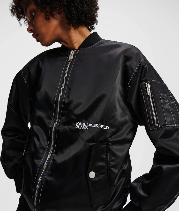 OVERSIZED SATIN BOMBER